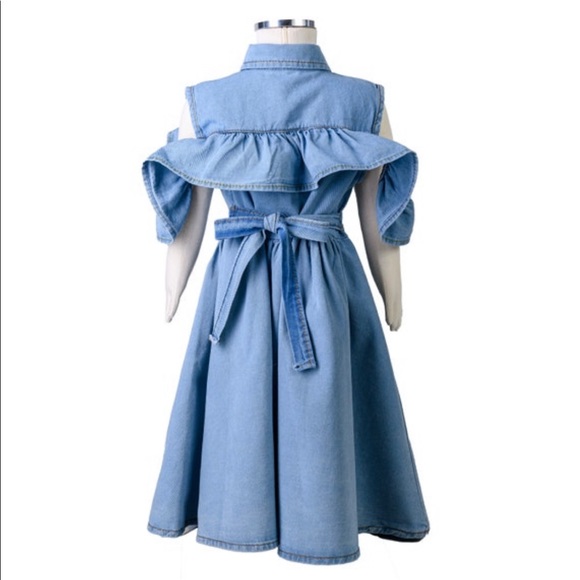 COPY - Denim Casual Dress for Girls - Picture 3 of 3